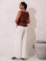 SIDE GATHERED SLEEVELESS TOP