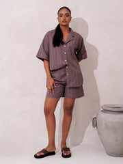 SIDE SLIT DETAILED OVERSIZED SHIRT