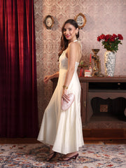 HALTER NECK DETAILED MAXI DRESS