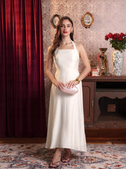 HALTER NECK DETAILED MAXI DRESS