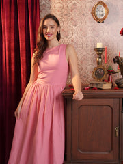 LOW WAIST SLEEVELESS MAXI DRESS