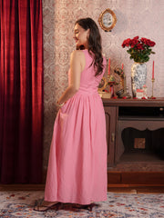 LOW WAIST SLEEVELESS MAXI DRESS