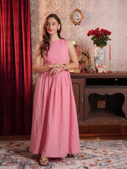 LOW WAIST SLEEVELESS MAXI DRESS