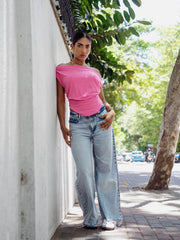 Ruched Detailed Cowl Neck Multiway Top