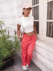 Drawstring Wide Leg Pant