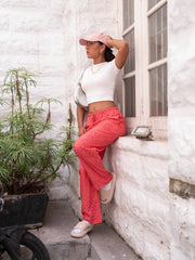 Drawstring Wide Leg Pant