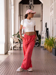 Drawstring Wide Leg Pant