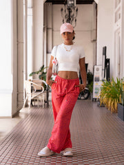 Drawstring Wide Leg Pant