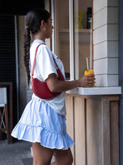 Lace Detailed Tiered Mini Skirt