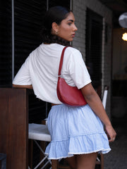 Lace Detailed Tiered Mini Skirt