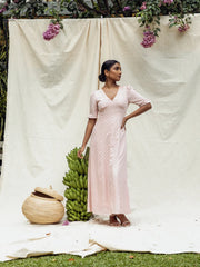 POLKA DOT PRINTED MAXI DRESS