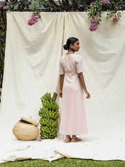POLKA DOT PRINTED MAXI DRESS