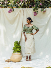 BUTTON DETAILED BACK SLIT MIDI SKIRT