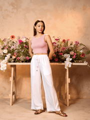 DRAWSTRING WIDE LEG PANT