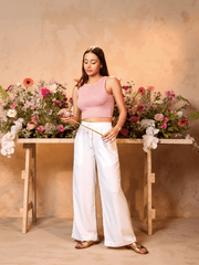 DRAWSTRING WIDE LEG PANT