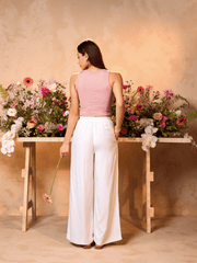 DRAWSTRING WIDE LEG PANT