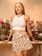 FRONT TWISTED MINI SKIRT