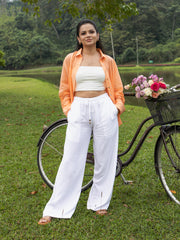 DRAWSTRING WIDE LEG PANT